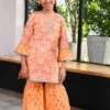 Mulmul Cotton Grace Orange Kurta With Grace Orange Garara -Lillys Clothing Shop GraceKurtaSetOrange4 700x 7832d826 80af 41ce 8d5c 19b59e8586fd