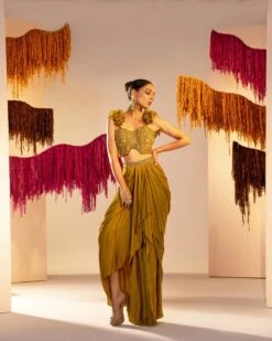 Embroidered Corset With Ruffle Straps And Draped Skirt -Lillys Clothing Shop HAR00215 1800x1800 9178f279 279f 4a6f 8dd8 a3f6e9843042