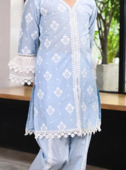 Mulmul Cotton Hope Blue Kurta With Hope Blue Dhoti Pant -Lillys Clothing Shop HopeKurtaSetBlue2 700x 2195e92f dd2d 4a25 915d 9f7dfb86a577