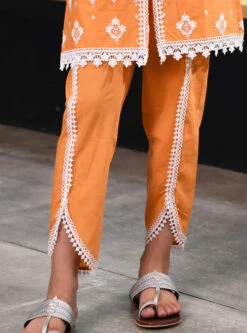 Mulmul Cotton Hope Orange Kurta With Hope Orange Dhoti Pant -Lillys Clothing Shop HopeKurtaSetOrange4 700x 620c047a 4be3 452e 9653 c79f6859e7df