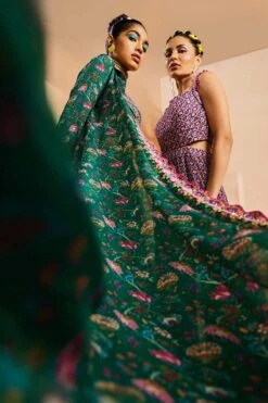 Green Chintz Cape -Lillys Clothing Shop IMG 0560