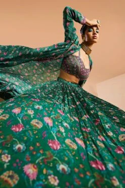 Green Chintz Cape -Lillys Clothing Shop IMG 0662