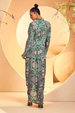 Grey Green Blazer Dhoti -Lillys Clothing Shop IMG 0673