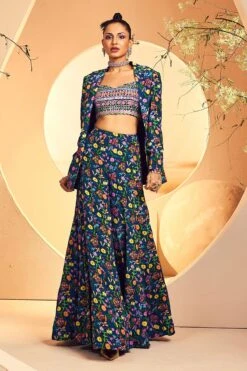 Navy Bustier Blazer Sharara -Lillys Clothing Shop IMG 0799