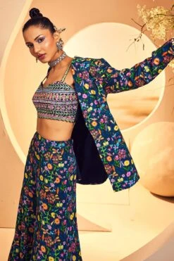 Navy Bustier Blazer Sharara -Lillys Clothing Shop IMG 0810