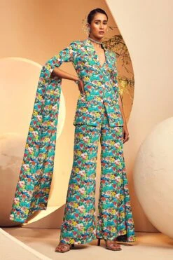 Lakeforest Print Cape Blazer -Lillys Clothing Shop IMG 1745