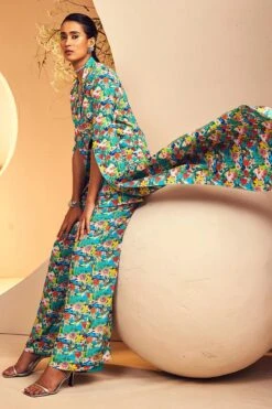 Lakeforest Print Cape Blazer -Lillys Clothing Shop IMG 1752