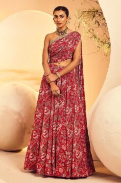 Red Rouching Top Skirt -Lillys Clothing Shop IMG 2121