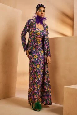 Purple Blazer + Dhoti