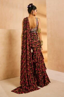 Black Sharara Saree -Lillys Clothing Shop IMG 2460