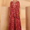 Red Kaftan Sharara -Lillys Clothing Shop IMG 3100