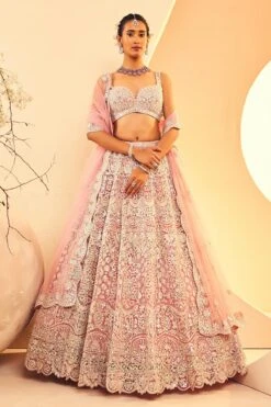 Carnation Pink Mirror Lehenga