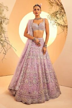 Lilac Victorian Scallop Lehenga