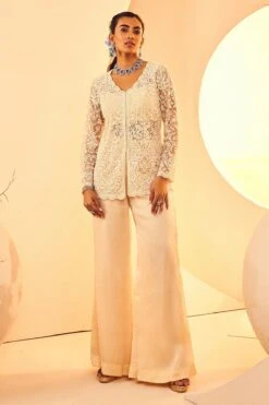 Heavy Cutdana Jacket Set