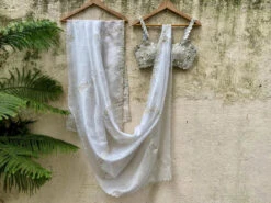 Grey Organza Mirror Work Saree -Lillys Clothing Shop IMG 1232 1