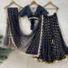 Black Ruffle Lehenga Set -Lillys Clothing Shop IMG 2850 Fashion Designer and Brand Priti Sahni 6