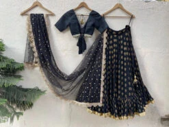 Black Ruffle Lehenga Set -Lillys Clothing Shop IMG 2853 Fashion Designer and Brand Priti Sahni 4