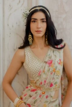 Layered Pre-draped Bird Print Saree -Lillys Clothing Shop IMG 5533 1472x2208 e2bca639 779d 4ddb 8738 02d1ea6bd1b5