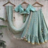 Ocean Green Ruffle Lehenga Set -Lillys Clothing Shop IMG 5953