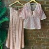 Nude Pink Bustier And Palazzo Pant With Kurta -Lillys Clothing Shop IMG 7284