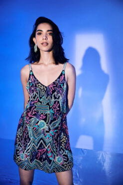 Ebony Embellished Party Dress 9 Ebony Embellished Party Dress -Lillys Clothing Shop JBF 3953