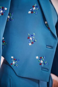 Teal Crop Blazer Set -Lillys Clothing Shop JBF 4681