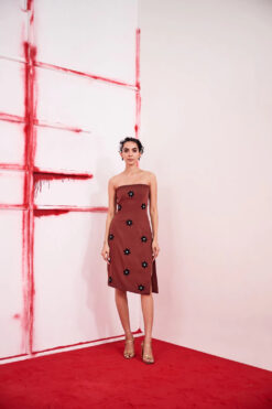 Brown Tube Dress -Lillys Clothing Shop JBF 4810