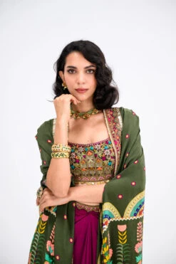 Rani Dhoti Set Paired Embroidered Barlette And Cape -Lillys Clothing Shop JB 1954 e3277f31 39b1 49b5 9fc3 c28b0d9efb2f