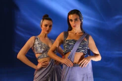 Purple Amaris Gharara Saree With Embroidered Bustier -Lillys Clothing Shop Jade 2378copy