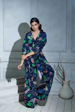 Front Button Blazer Set With Printed Belt -Lillys Clothing Shop JuhiBengani OY005 4