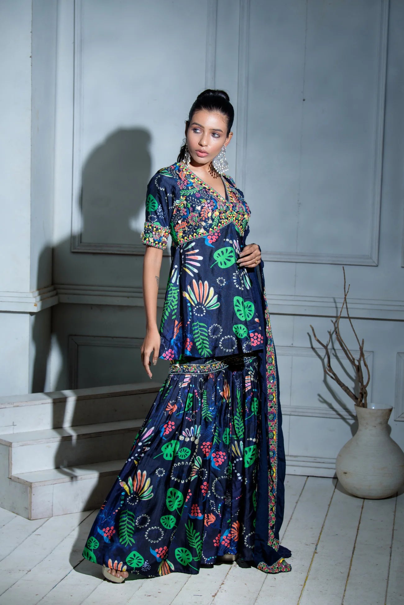 Sharara Set With Cutwork Dupatta 2 Sharara Set With Cutwork Dupatta - Image 2