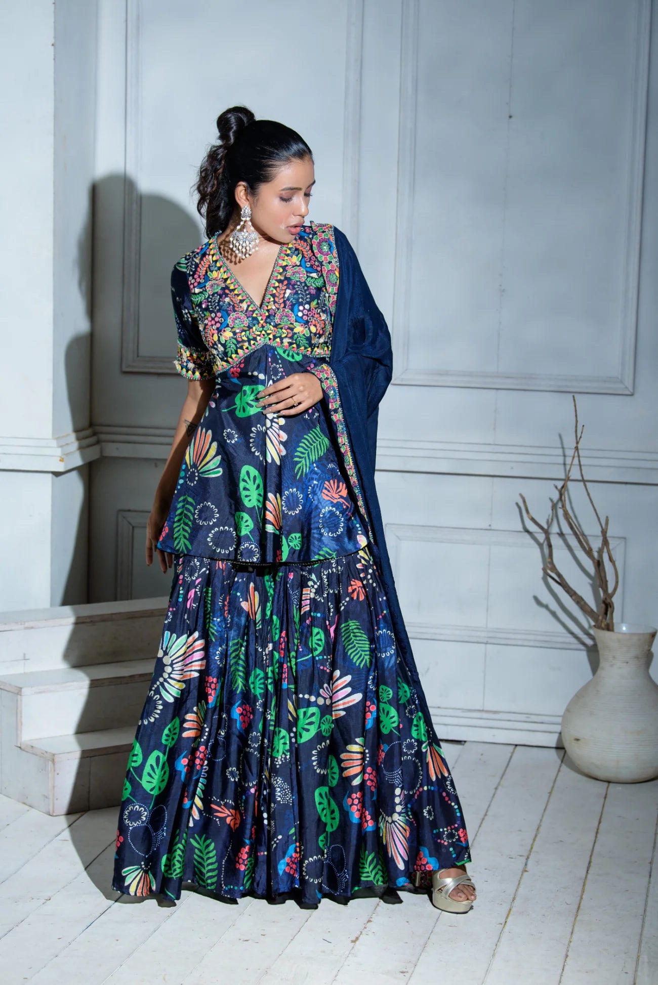 Sharara Set With Cutwork Dupatta 6 Sharara Set With Cutwork Dupatta - Image 6