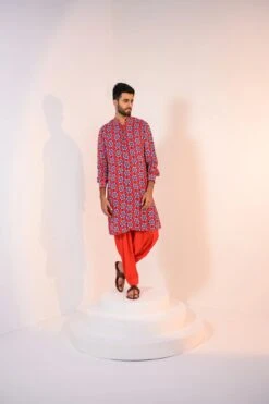 Scarlet Kurta With Cowl Pants -Lillys Clothing Shop JuhiBengani RANG05 2