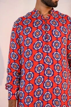 Scarlet Kurta With Cowl Pants -Lillys Clothing Shop JuhiBengani RANG05 3