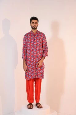 Scarlet Kurta With Cowl Pants -Lillys Clothing Shop JuhiBengani RANG05 5