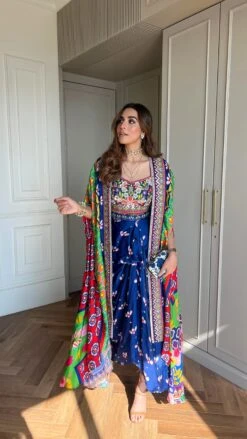 Mirror Embelished Indica Dhoti Skirt -Lillys Clothing Shop JuhiBengani RANG09 2 1f50389f e5e2 43c4 9a55 8e56c68e02ee