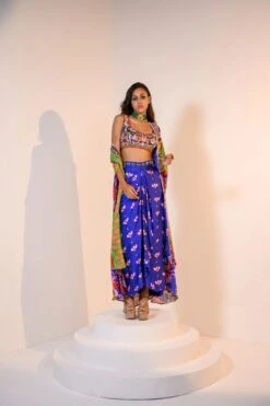 Mirror Embelished Indica Dhoti Skirt -Lillys Clothing Shop JuhiBengani RANG09 4