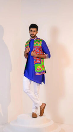 Blue Assymetrical Kurta