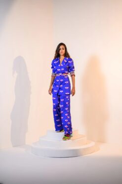 Indica Blazer Set Paired With Embelished Belt -Lillys Clothing Shop JuhiBengani RANG13 3