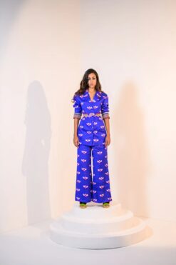 Indica Blazer Set Paired With Embelished Belt -Lillys Clothing Shop JuhiBengani RANG13 5