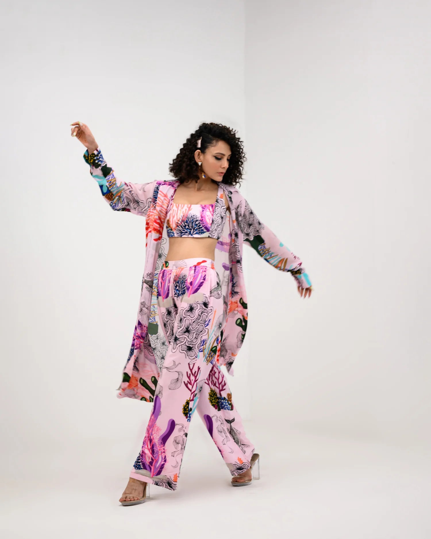 Coral Pant, Bralette And Jacket Set 4 Coral Pant, Bralette And Jacket Set - Image 4