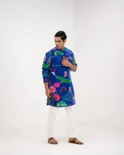 Marine Kurta Pant Set 12 Marine Kurta Pant Set -Lillys Clothing Shop JuhiBengani SUMA02 3