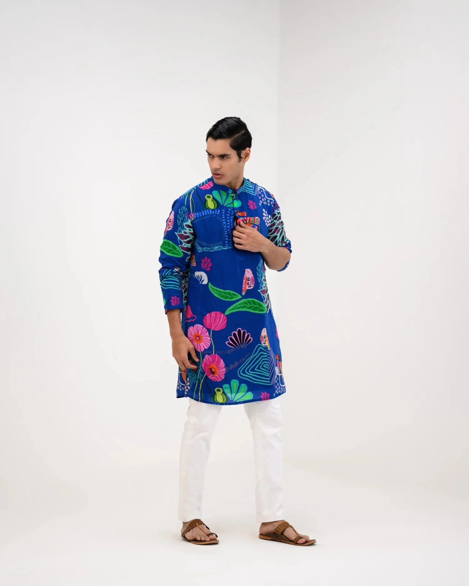 Marine Kurta Pant Set 4 Marine Kurta Pant Set - Image 4