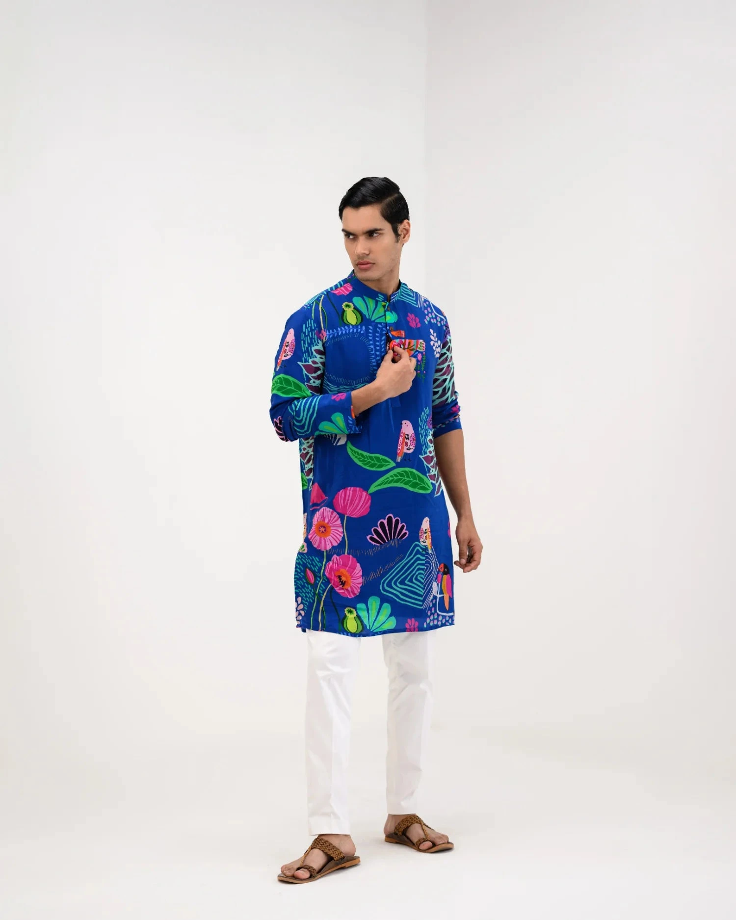 Marine Kurta Pant Set 5 Marine Kurta Pant Set - Image 5