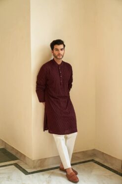 Ox Blood Kurta Set