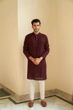 Ox Blood Kurta Set -Lillys Clothing Shop K 22322 1 jpeg