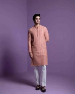 Salmon Pink Kurta Set -Lillys Clothing Shop K 2316 2