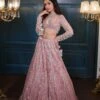 Dusky Pink Bridal Lehenga
