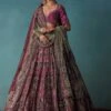 Onion Pink Heavily Embroidered Bridal Lehenga Set -Lillys Clothing Shop Ka134