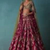 Rhodamine Pink Hand Embroidered Bridal Lehenga Set -Lillys Clothing Shop Kal430